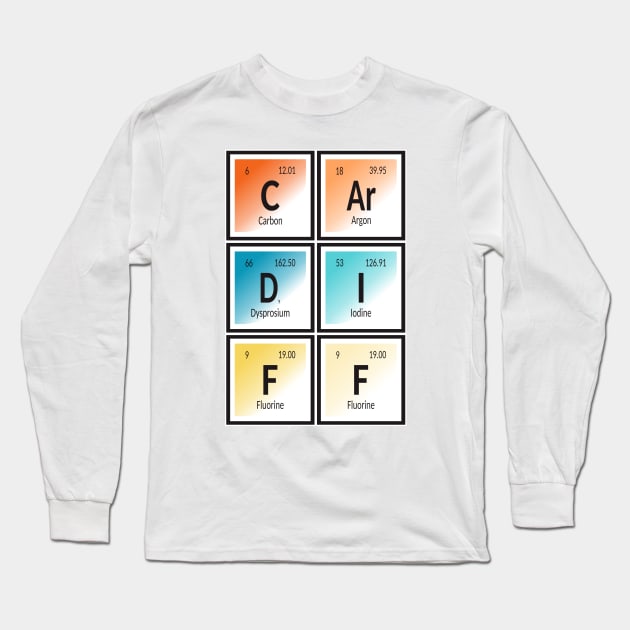 Cardiff Table of Elements Long Sleeve T-Shirt by Maozva-DSGN